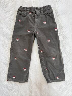 Hartstrings Polar bear Gray Corduroy Pants Boys 4T
